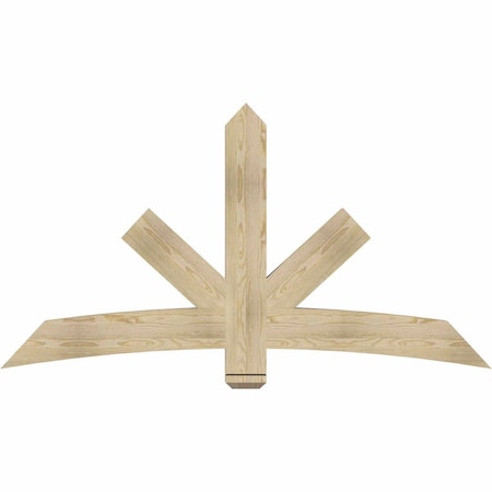 Ekena Millwork Alberta Rough Sawn Timber Gable Bracket, Douglas Fir, 72"W x 39"H x 4"D x 6"F, 13/12 Pitch GBW072X39X0406ALB00RDF